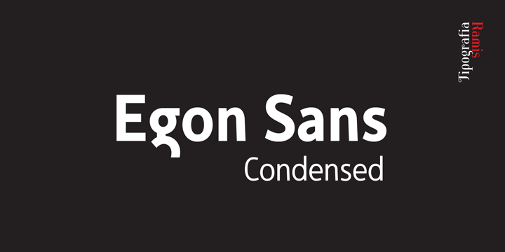 Beispiel einer Egon Sans Condensed-Schriftart